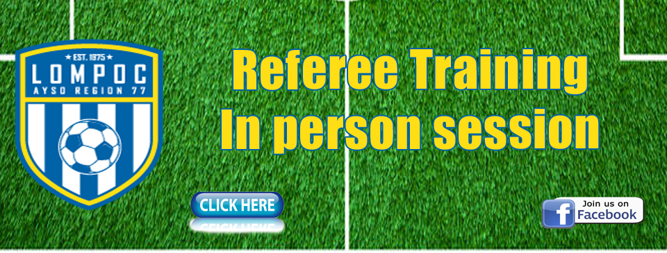 In-person portion of Ref Training, Wed Sept 20th, 6-9pm Dick DeWees Center